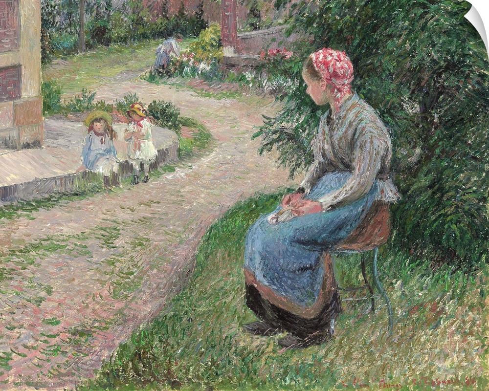 A Servant Seated in the Garden at Eragny, 1884