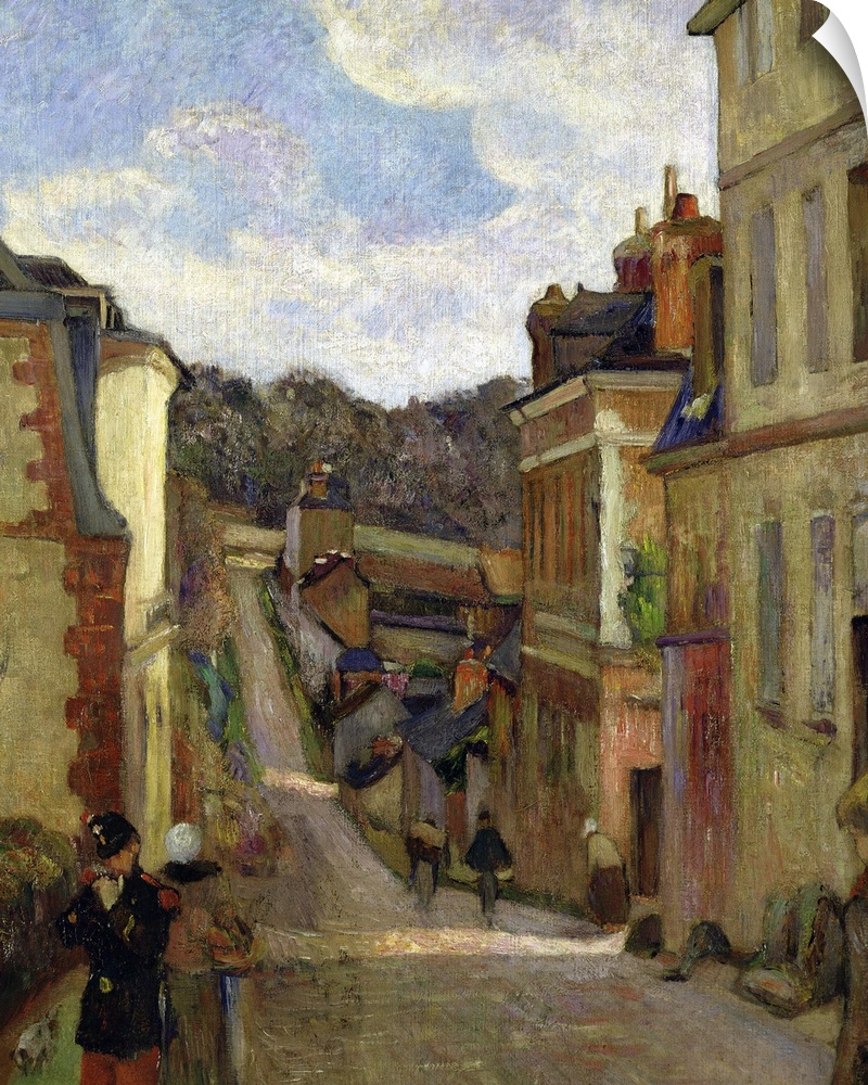 BAL76298 A Suburban Street, 1884  by Gauguin, Paul (1848-1903); oil on canvas; 55x48.5 cm; Galerie Daniel Malingue, Paris,...