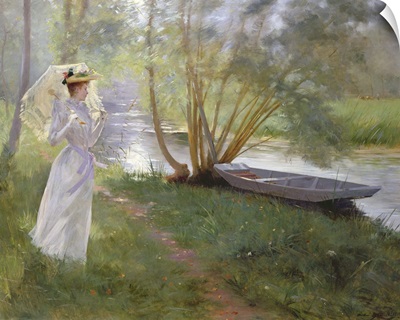 A walk by the river, 1890
