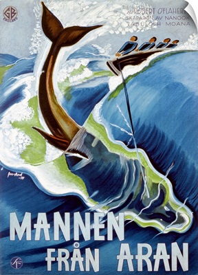 Advertisement for Mannen Fran Aran, printed by J. Olsens Lito