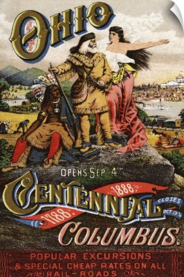 Advertisement for the Ohio Centennial Exposition, 1888
