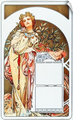 Advertising Poster By Alphonse Mucha For Calendar, 1898