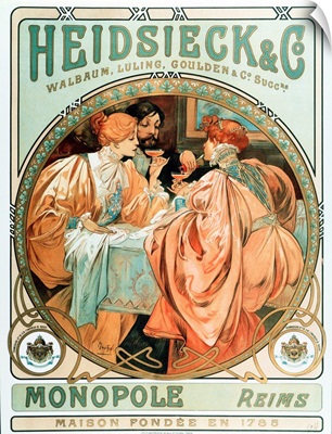 Advertising Poster For Heidsieck Champagne Company, 1901