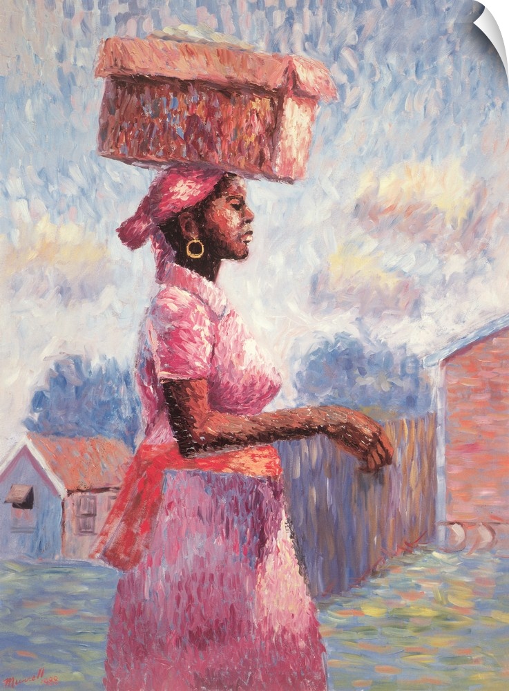 African Lady, 1988, oil on canvas.  By Carlton Murrell.