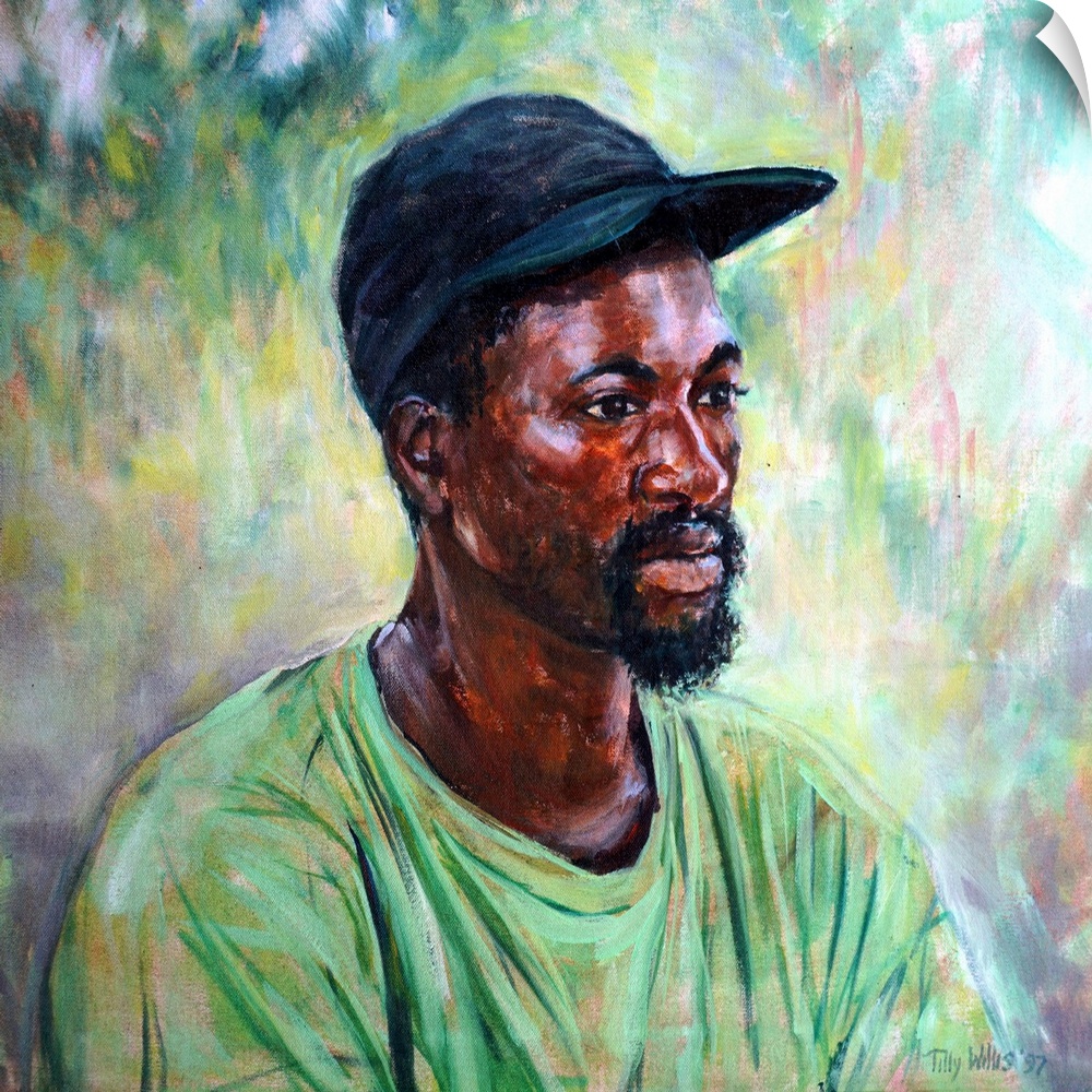 African Man, 1996, originally oil on canvas.