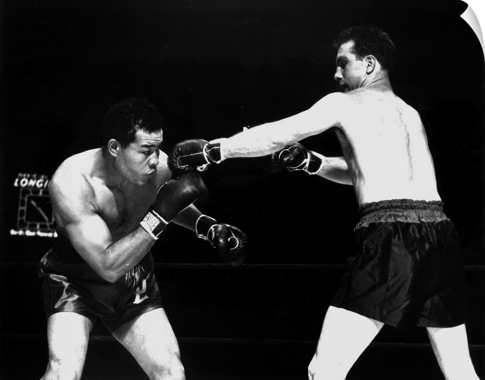 American boxer Joe Louis (l) fighting with Billy Conn 1946