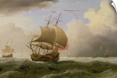 An English Ship Close-hauled in a Strong Breeze