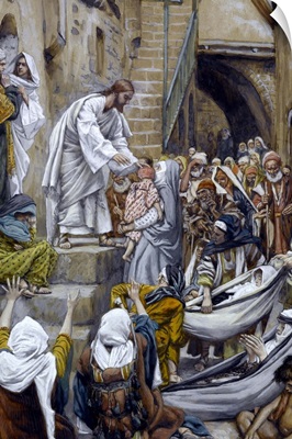 And All the City Was Gathered Together at the Door, illustration for The Life of Christ
