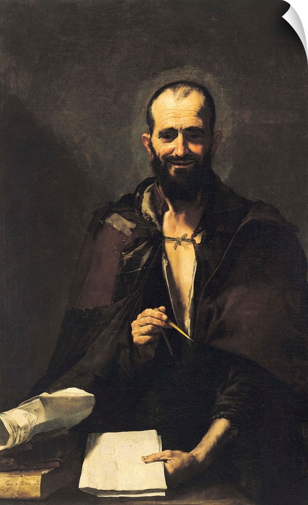 XIR36733 Archimedes (c.287-212) 1630 (oil on canvas)  by Ribera, Jusepe de (lo Spagnoletto) (c.1590-1652); 125x81 cm; Prad...