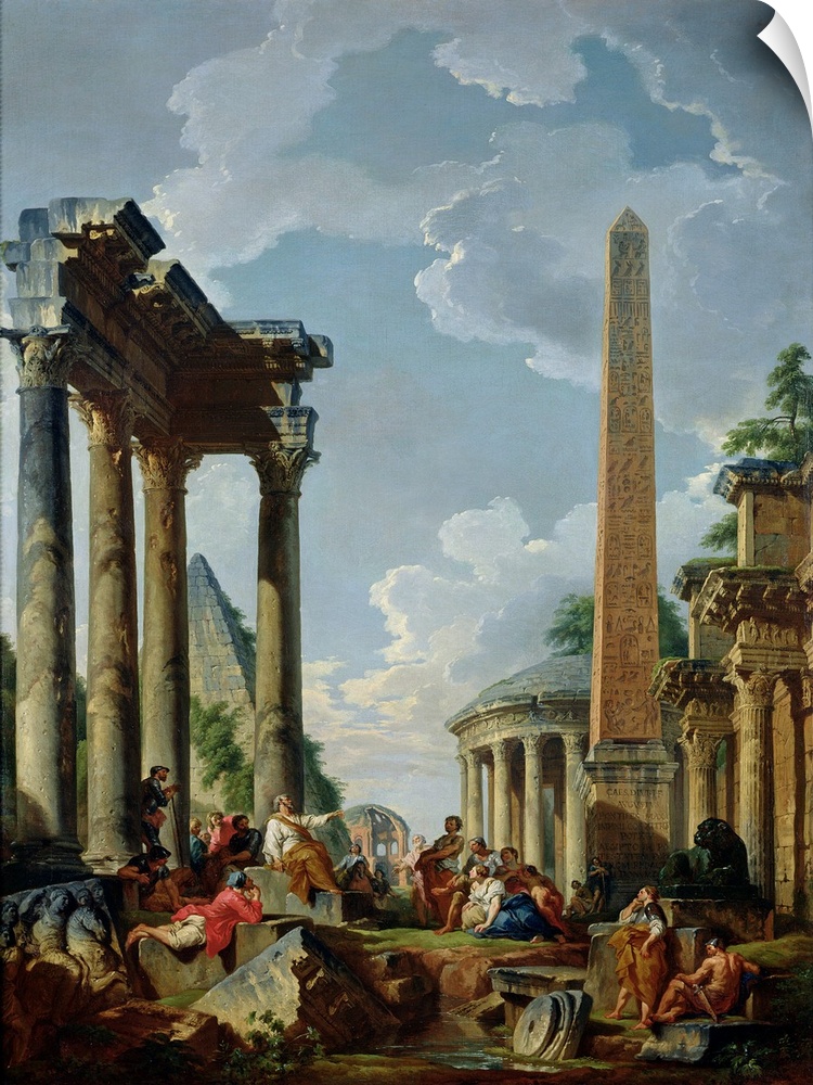 Caprice Architectural avec Predicteur dans les Ruines Romaines;