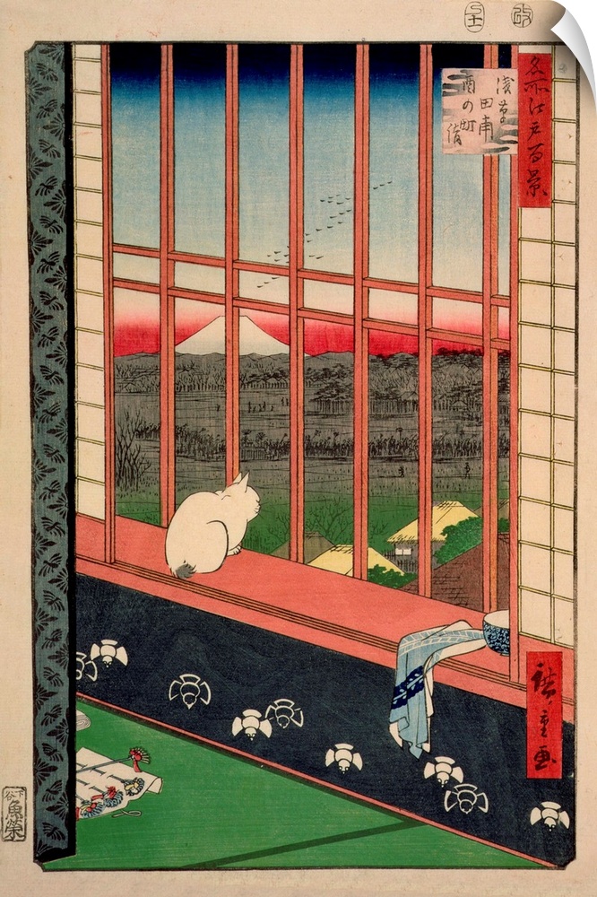 Asakusa Rice Fields During the Festival of the Cock, c.1857 (coloured woodblock print) by Hiroshige, Ando or Utagawa (1797...