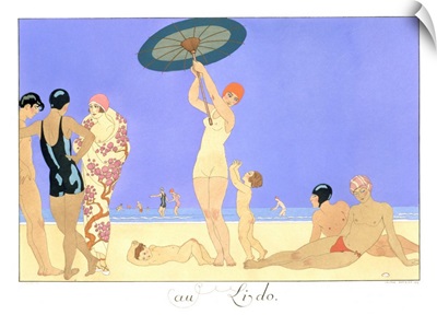 'At the Lido', engraved by Henri Reidel, 1920