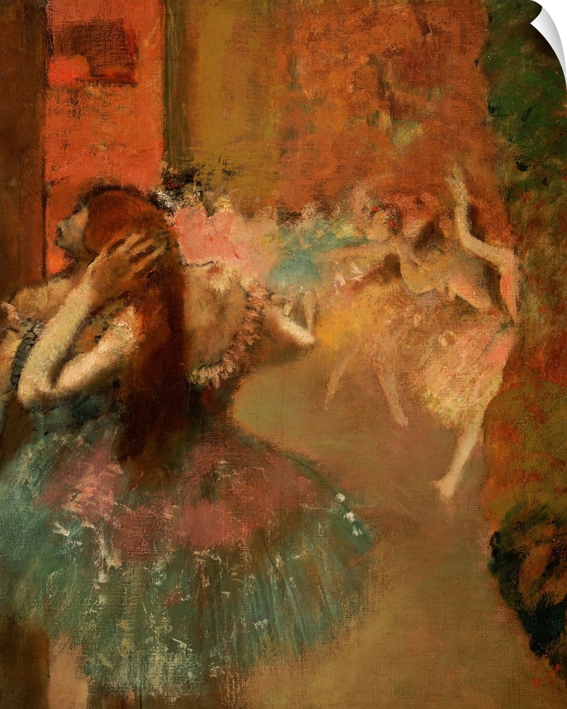 Ballet Scene (pastel on canvas) by Degas, Edgar (1834-1917)