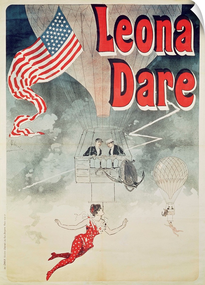 Ballooning: Leona Dare' poster, 1890