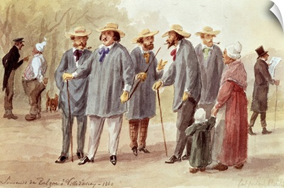 Balzac and Friends at the Ville dAvray in 1840, c.1880