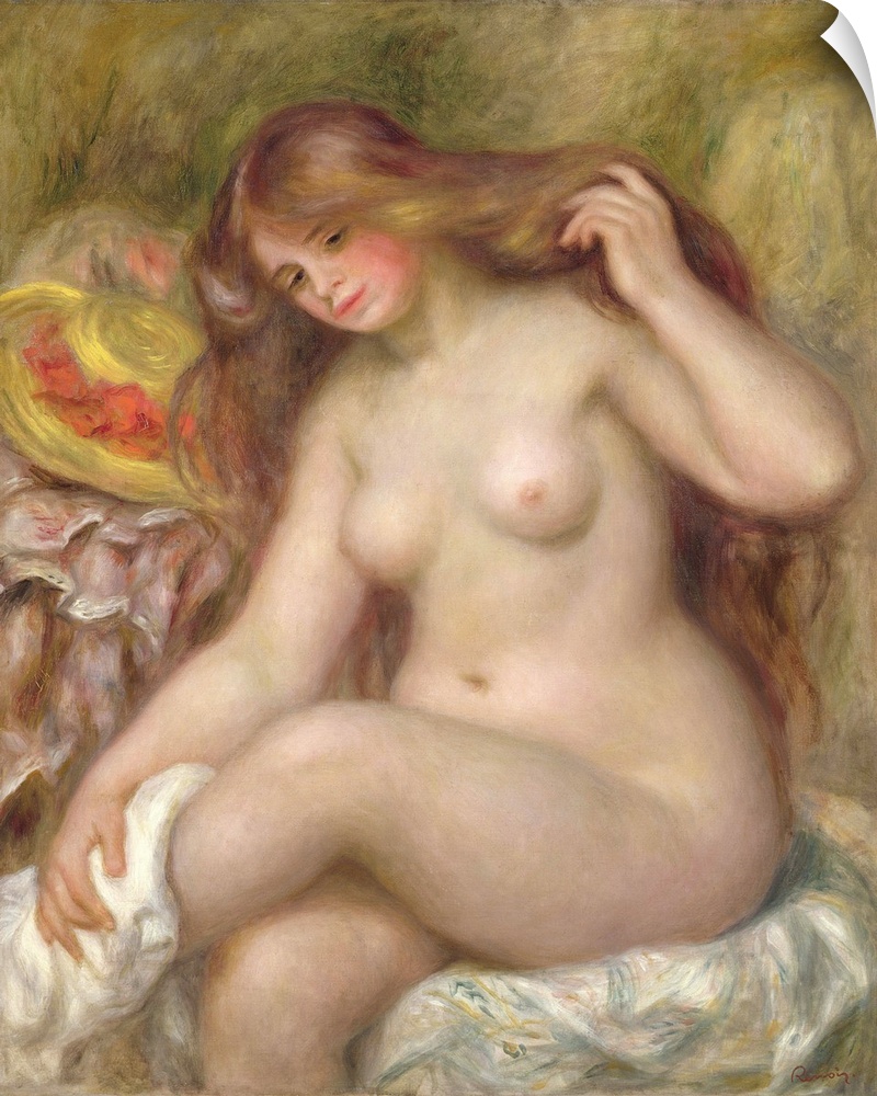 BAL72604 Bather, c.1903  by Renoir, Pierre Auguste (1841-1919); oil on canvas; 92x73 cm; Kunsthistorisches Museum, Vienna,...