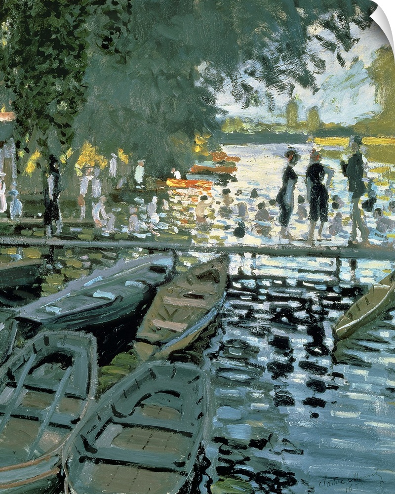 Painting of rowboats by Claude Monet.
