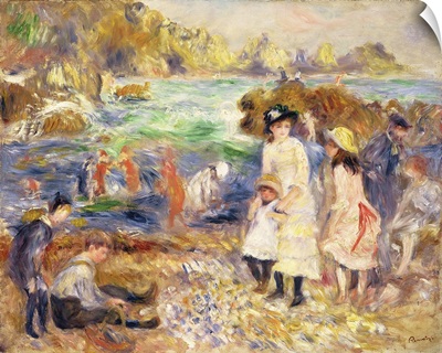 Beach Scene, Guernsey (Enfants Au Bord De La Mer A Guernsey) 1883