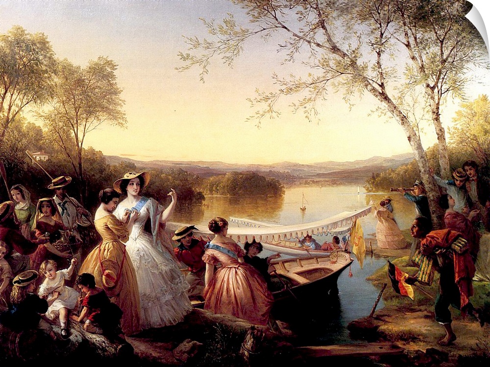 Before a Ladies' Boat Race, Lake Mahopac, 1864-65 (oil on canvas)
