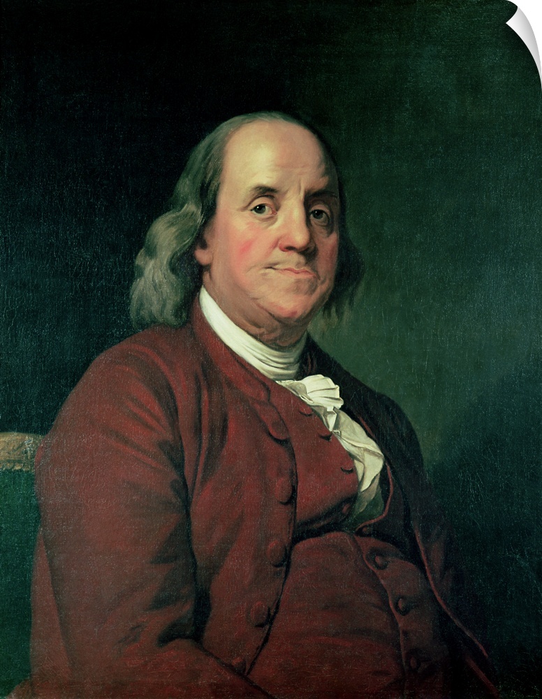BAL4923 Benjamin Franklin, 1782 (oil on canvas)  by Wright of Derby, Joseph (1734-97); Pennsylvania Academy of the Fine Ar...