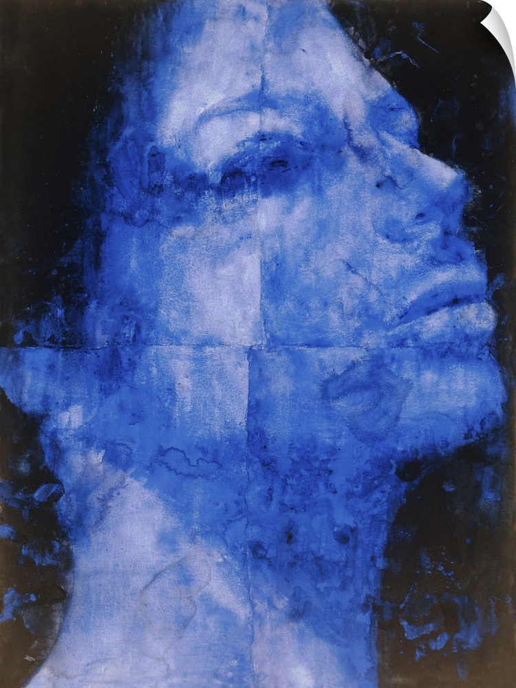 Contemporary watercolor portrait of a woman.