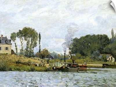 Boats at the lock at Bougival, 1873