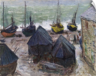 Boats On The Beach At Etretat, 1885