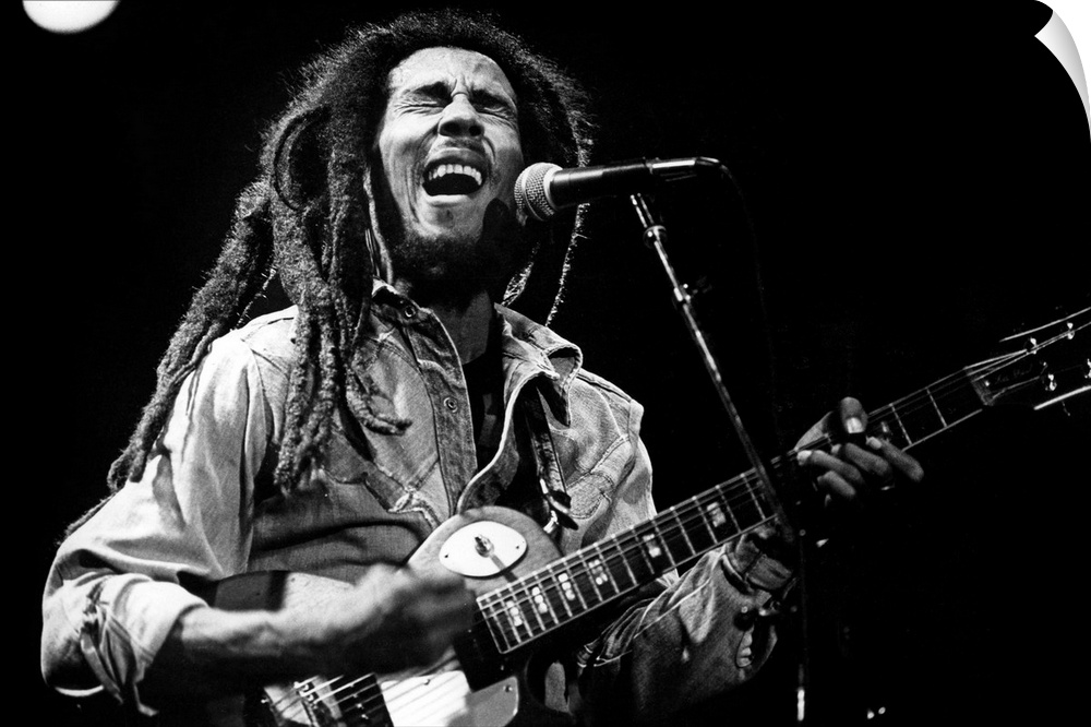Bob Marley on stage in 1976
