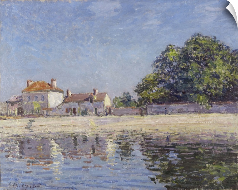 Bords du Loing, Saint-Mammes by Alfred Sisley (1839-1899), originally oil on canvas, paint in 1885.