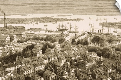 Boston, from Bunker's Hill, in c.1870