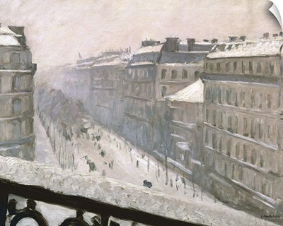 Boulevard Haussmann in the Snow, 1879 or 1881