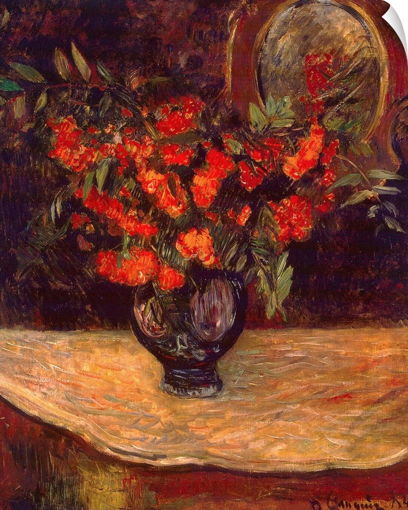 BAL385515 Bouquet, 1884 (oil on canvas)  by Gauguin, Paul (1848-1903); Hermitage, St. Petersburg, Russia; French, out of c...