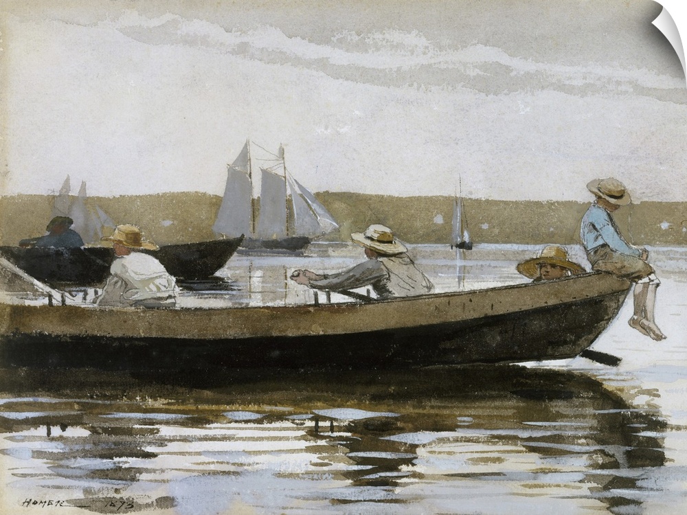 Homer spent the summer of 1873 in Gloucester, Massachusetts, the picturesque fishing port on Cape Ann, north of Boston.