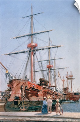 Building of the Battleship Admiral Kornilov in Brittany, 1889