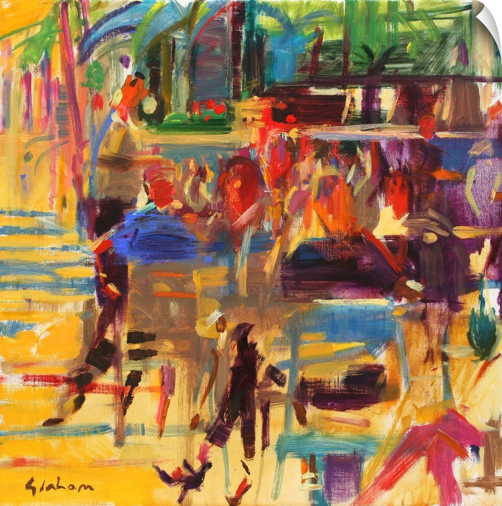 Carlton Croisette, Cannes, originally oil on canvas.