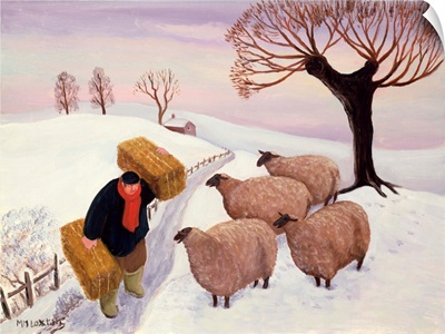 Carrying Hay to the Sheep in Winter