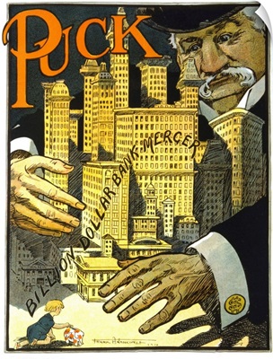Cartoon On John Pierpont (JP) Morgan (1837-1937), Published On The Puck Of February 1910