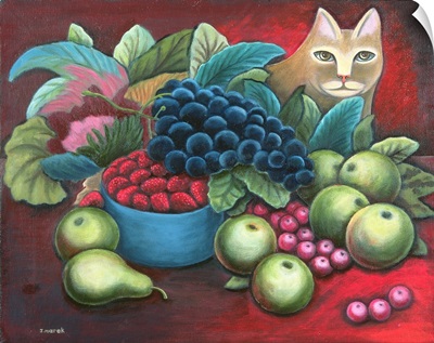 Cat and Fruit