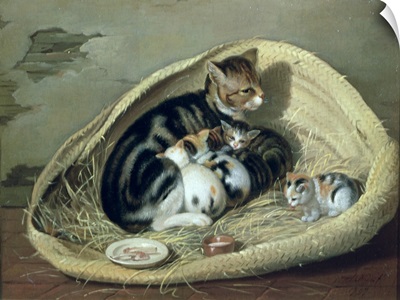 Cat with Her Kittens in a Basket, 1797