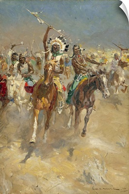 Charging Indians on Horseback
