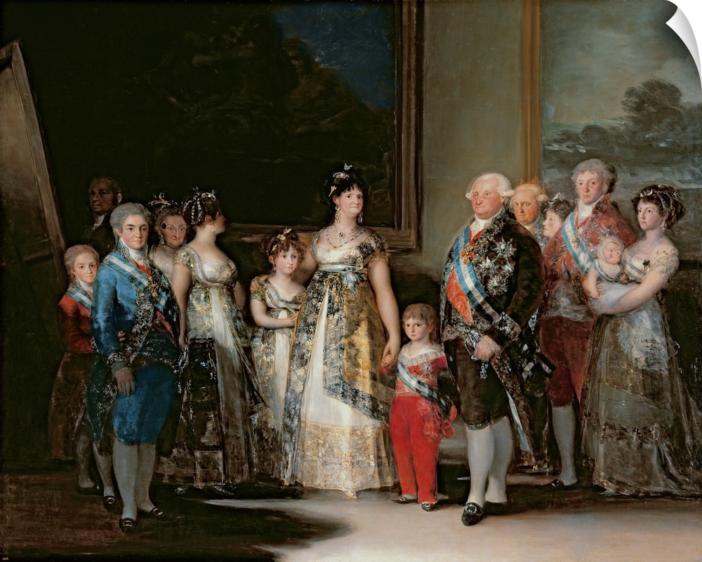 XIR471 Charles IV (1748-1819) and his family, 1800 (oil on canvas)  by Goya y Lucientes, Francisco Jose de (1746-1828); 28...