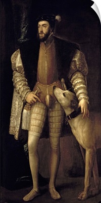 Charles V (1500-58) Holy Roman Emperor and King of Spain with his Dog, 1533