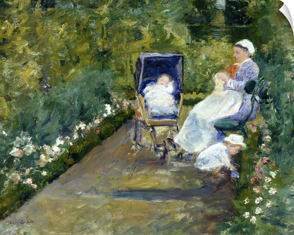 Children In A Garden (The Nurse), 1878 (Originally oil on canvas)