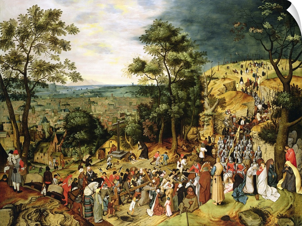 BAL77035 Christ on the Road to Calvary, 1607 (panel)  by Brueghel, Pieter the Younger (c.1564-1638); oil on panel; 122x169...