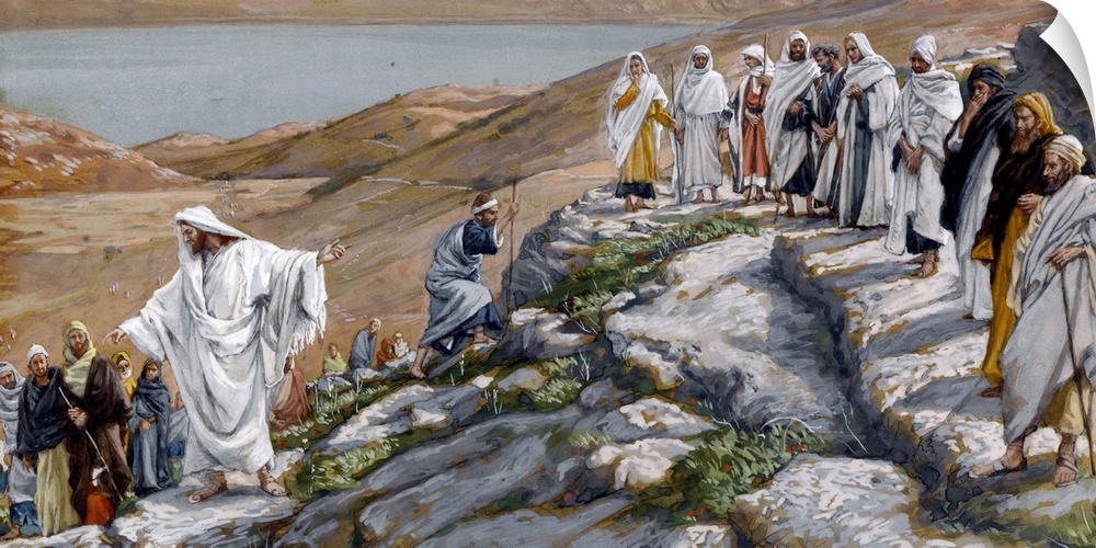 Christ Sending Out the Seventy Disciples, Two by Two, illustration for 'The Life of Christ', c.1884-96 (w/c