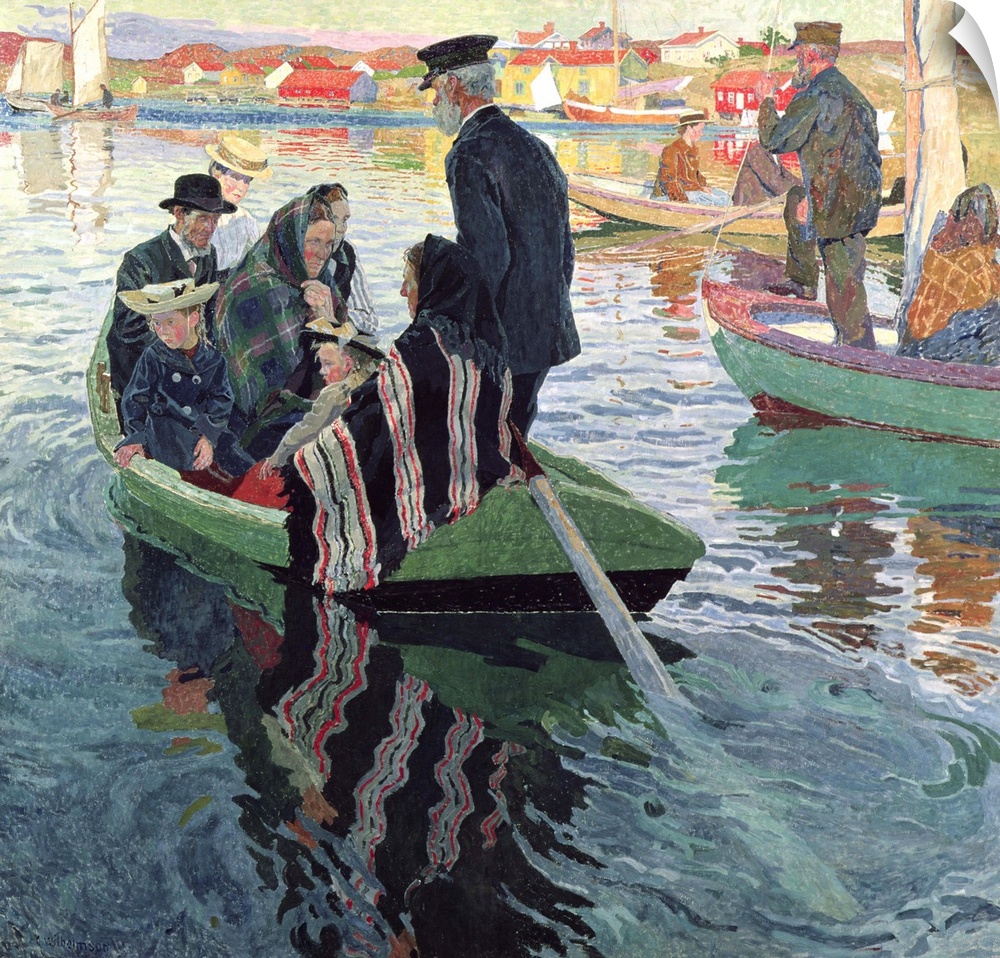 Church Goers in a Boat, 1909