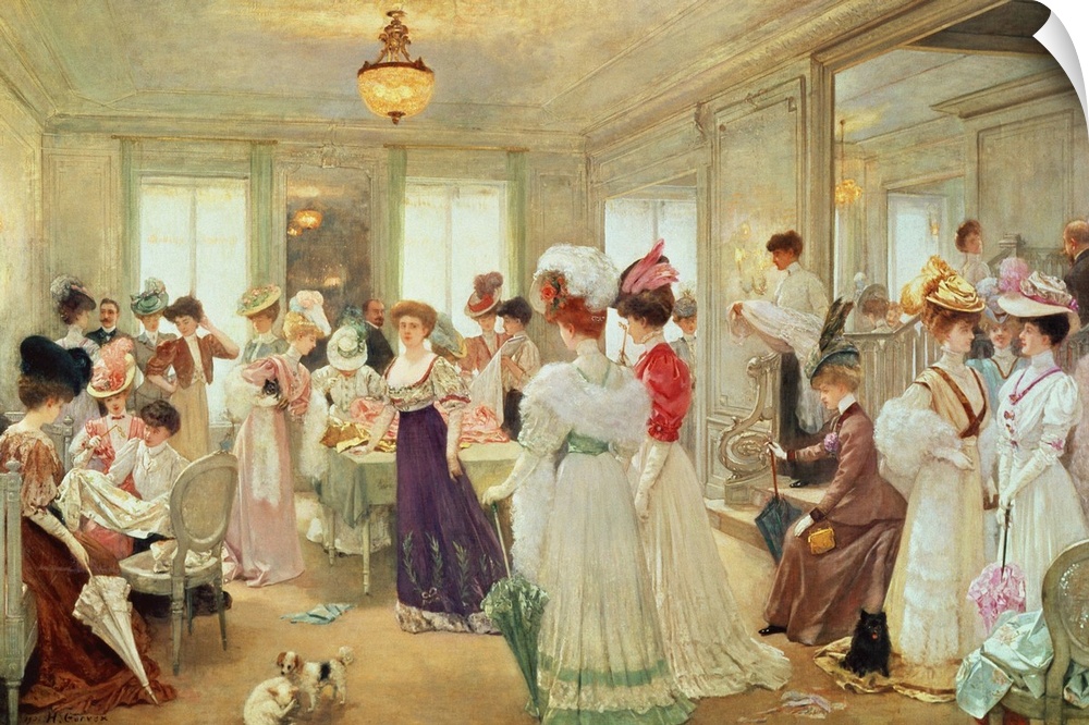 BAL2535 Cinq Heures chez le Couturier Paquin, 1906  by Gervex, Henri (1852-1929); oil on canvas; House of Worth, London, U...