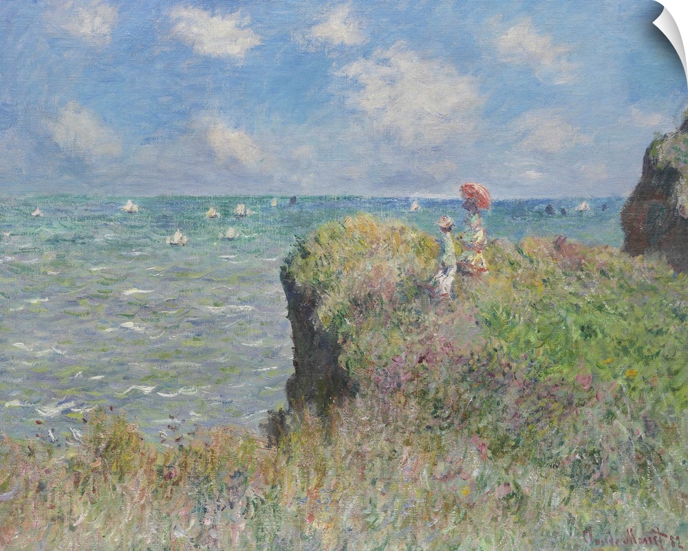 Cliff Walk at Pourville, 1882, oil on canvas.