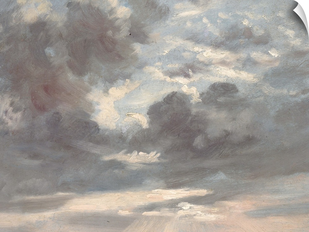 Cloud Study, Stormy Sunset, 1821-2, oil on paper on canvas.  By John Constable (1776-1837).