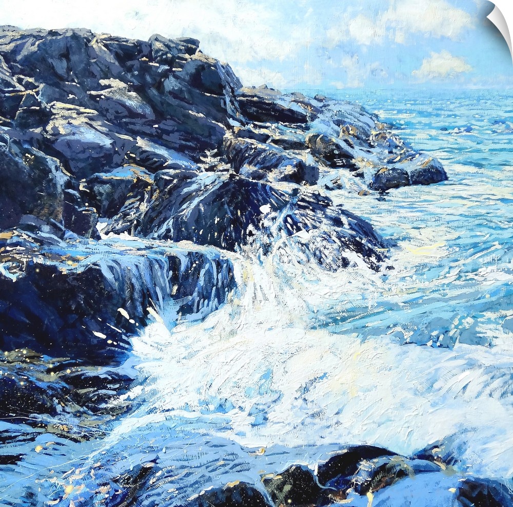 Coastal Edge, 2015, originally oil on canvas.